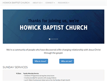 Tablet Screenshot of howickbaptist.org.nz